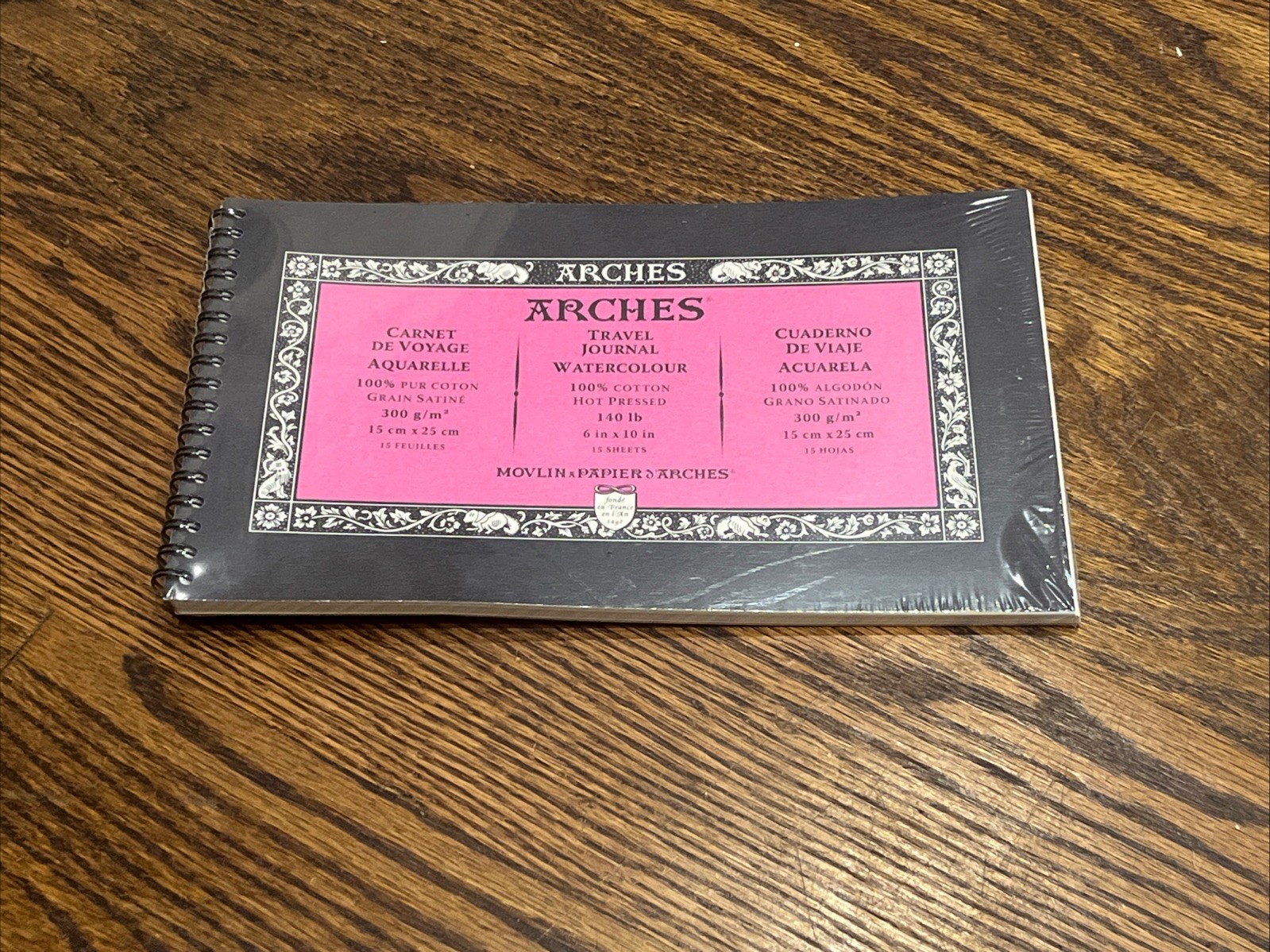 NEW* ARCHES® Aquarelle Travel Pad—100% Cotton, HOT PRESSED, 140lb, 15-sheets