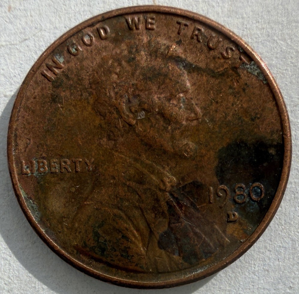 1980 D Memorial Penny Obverse & Reverse Errors (#390)