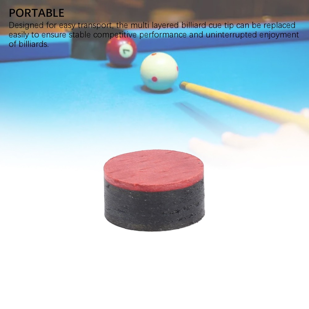 6-Pack Professional Pool Cue Tip For Precise Ball Control Replacement ZARY