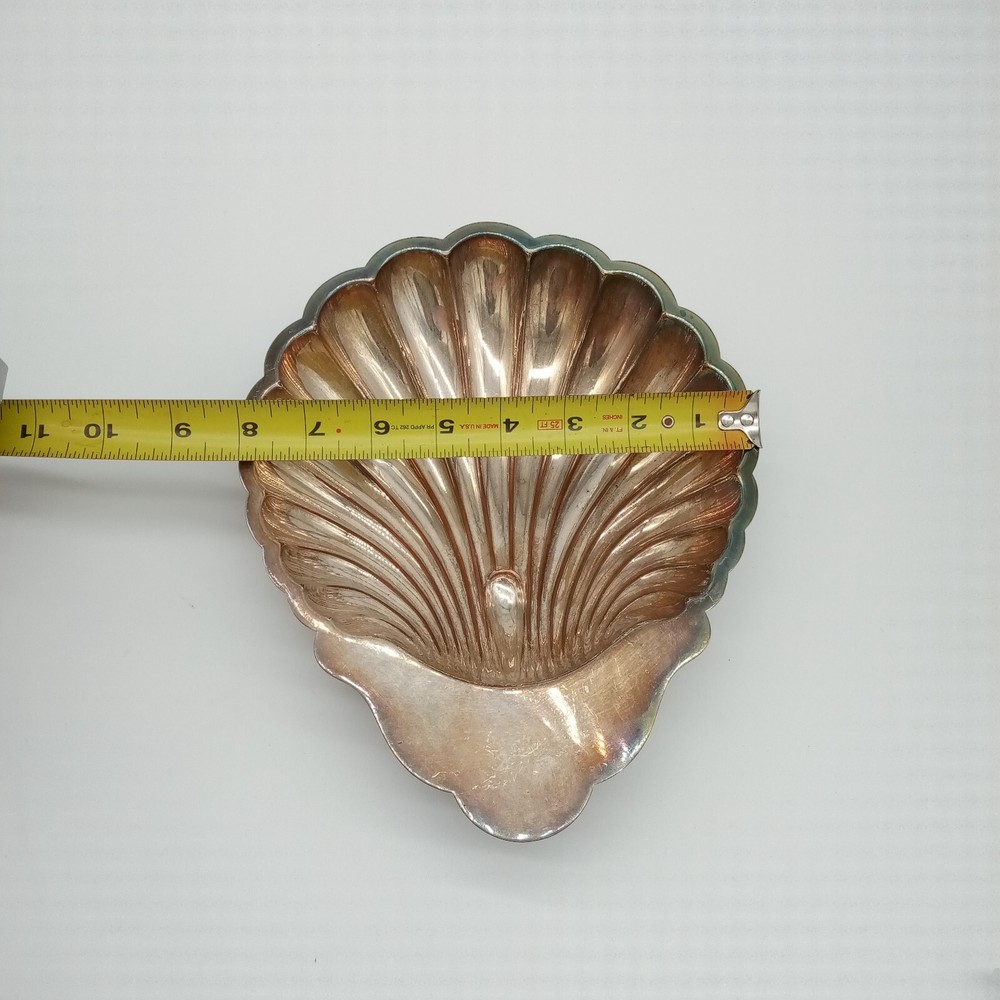 Vintage EBW & S Silverplate Shell Scallop Dish