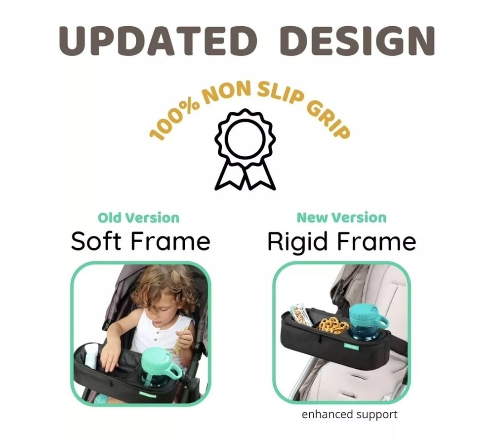 SWANOO Universal Stroller Tray with Sippy Cup Holder