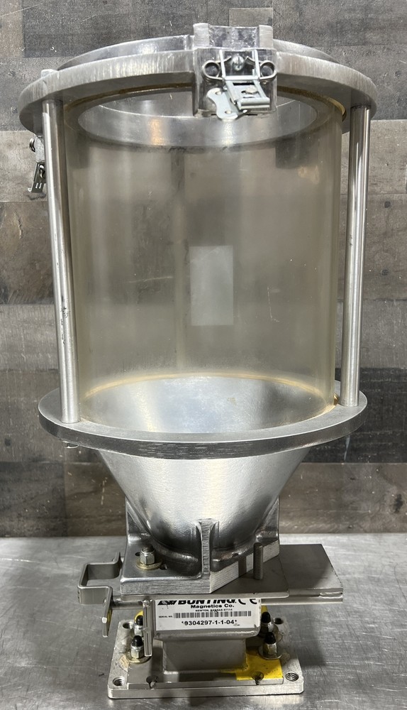 Bunting Magnetics Co. Material Hopper Bin. Used Surplus