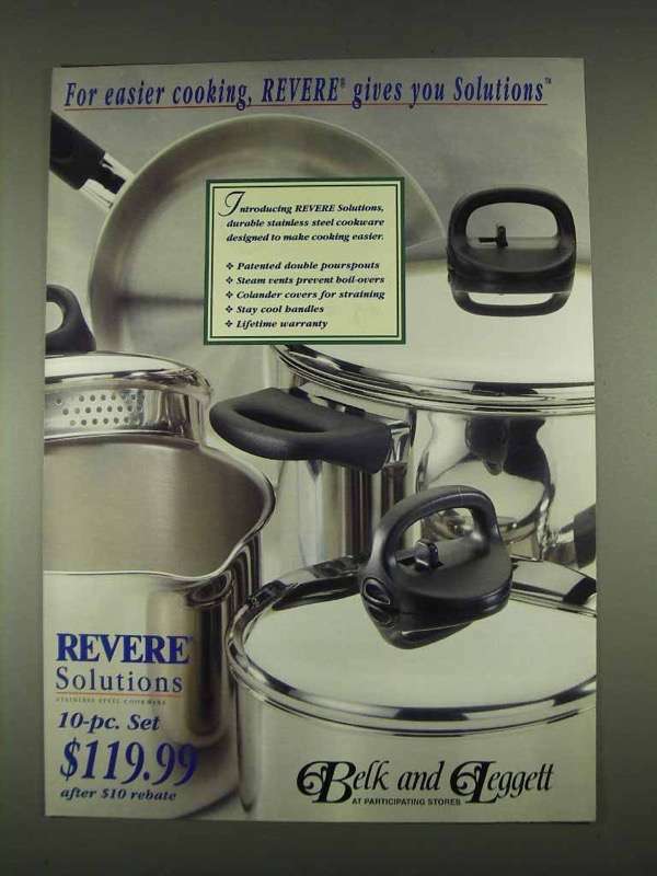1996 Revere Solutions Cookware Ad