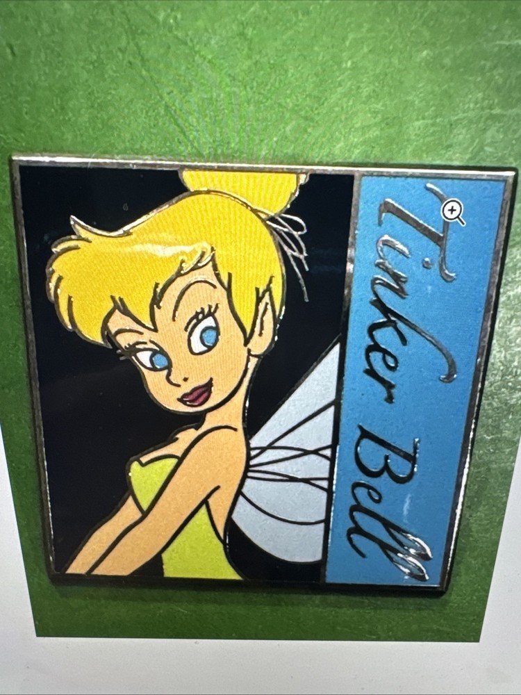 Disney Pin Tinker Bell in Blue Rectangle