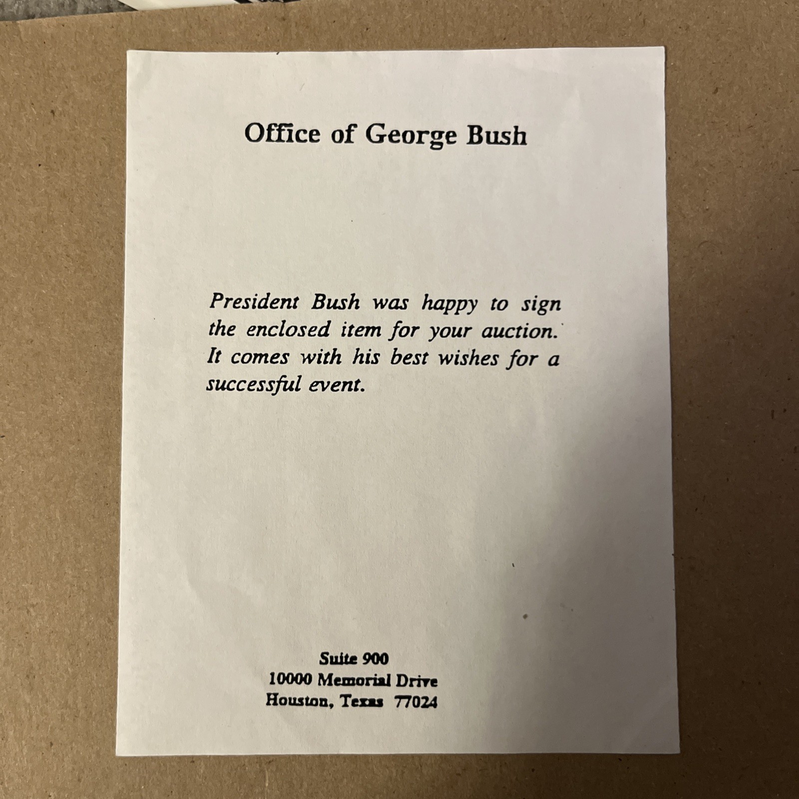 President George Bush Signed 8x10 Photo -