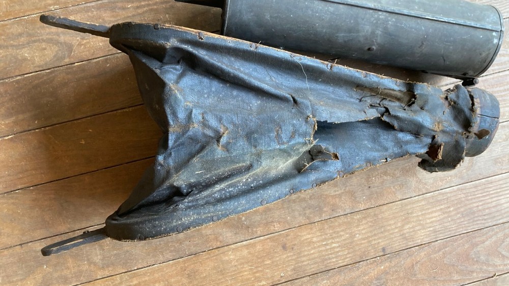 Antique Blacksmith Forge Bellows Odd Foldable Design For Ferrier? Rare Primitive