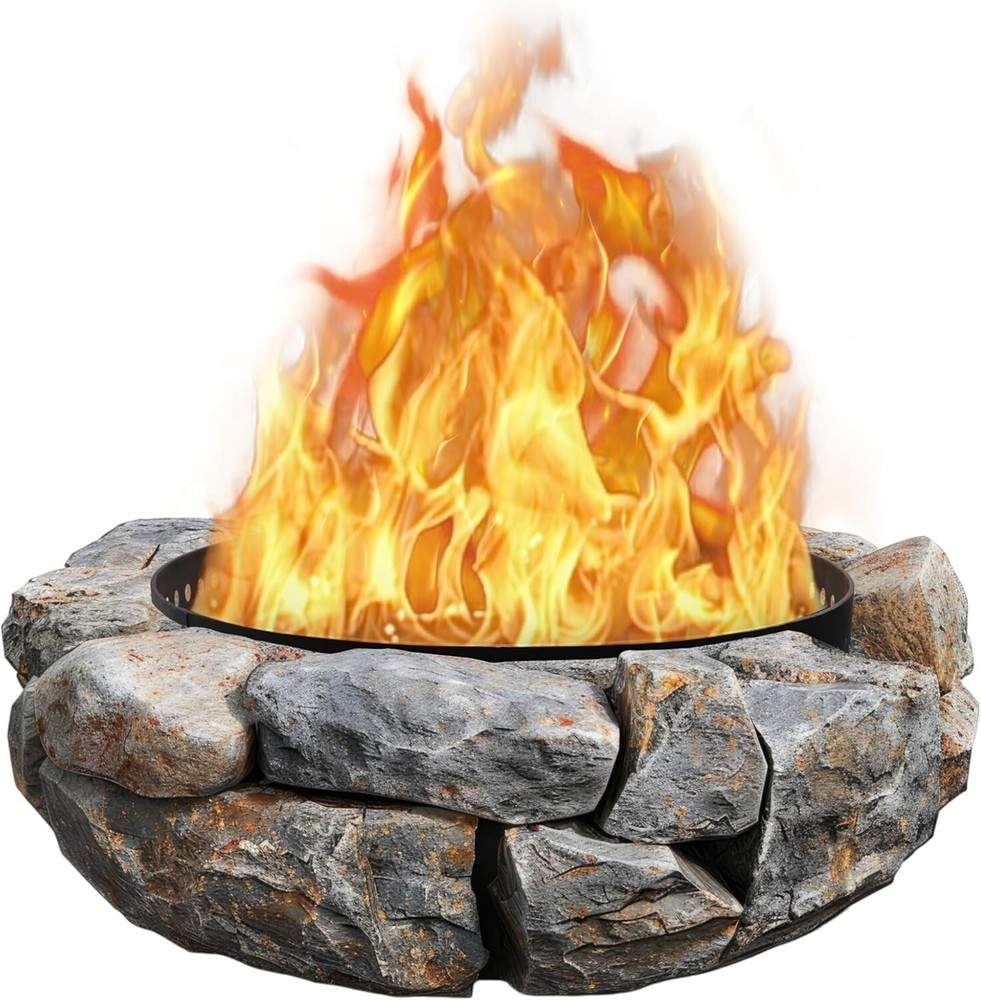 FEBTECH 48" Smokeless Fire Ring for Outdoor Fire Pits