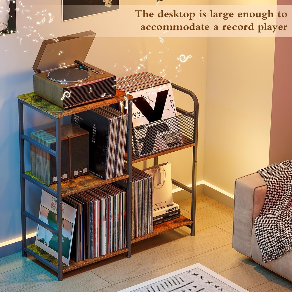 ThreeHio Record Player Stand, Turntable Stand without power outlet, Standard