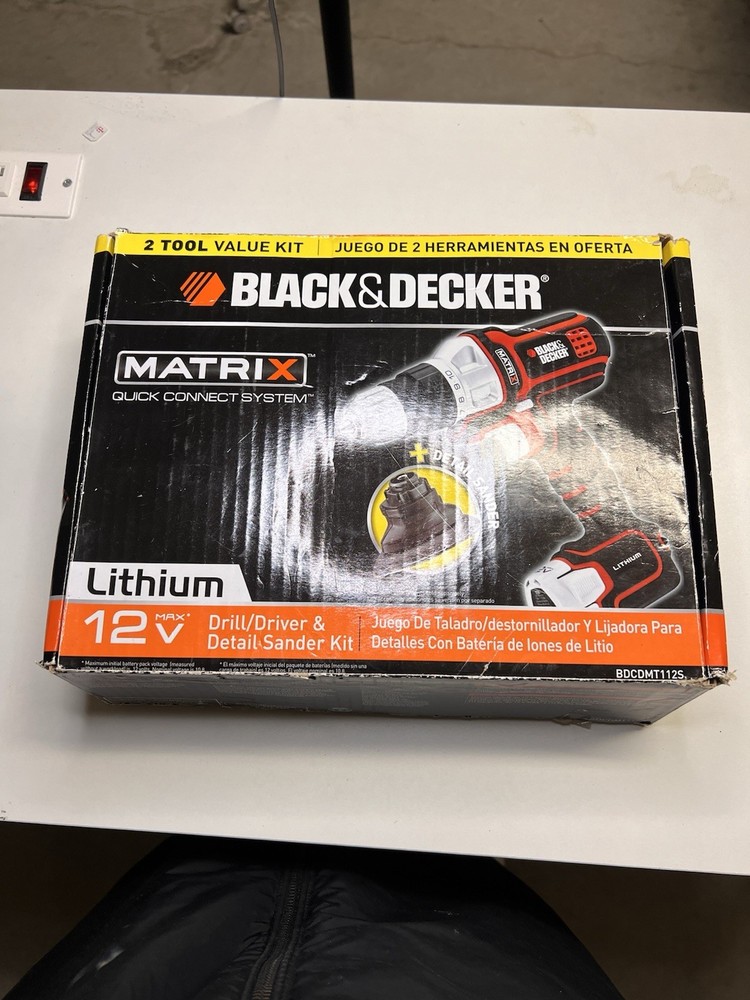 BLACK+DECKER Matrix 12V Lithium Drill/Driver and Detail Sander Kit