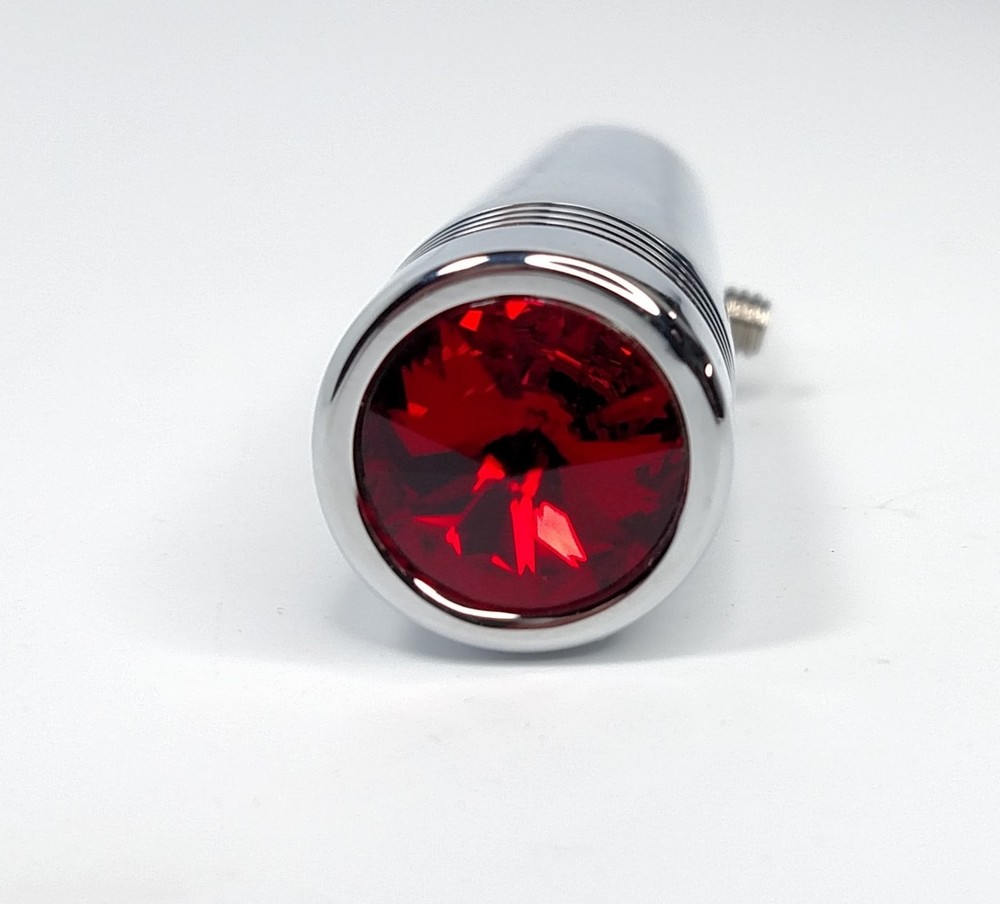 (Set/10) Red Crystal Chrome Toggle Switch Extensions - Freightliner 2-1/4" Long