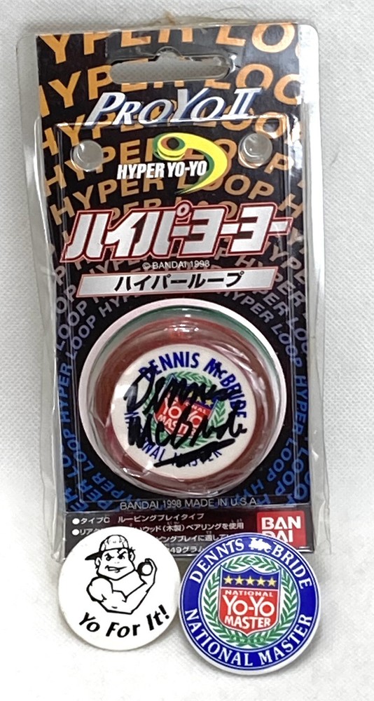 Hyper Yo-Yo ProYo Hyper Loop Yo-Yo Signed By National Master Dennis McBride NOS