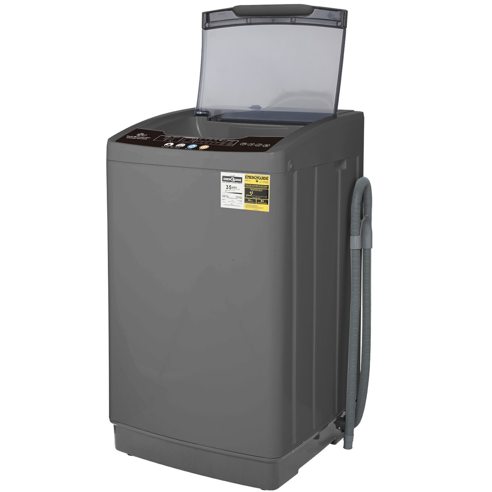 Portable Compact Laundry Washer Full-Automatic LED Display 17.8/13.5lbs Compact
