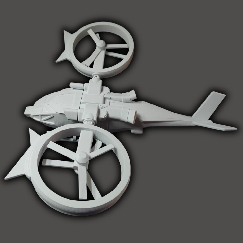 Samson Aerospatial Avatar Helicopter with interior 1:48 Scale DIY model kits