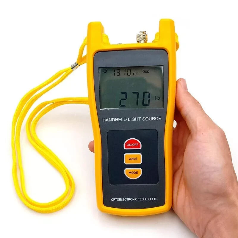 Handled Optical Light Source Optical Laser Source 850/1300nm FTTH Testing Tools