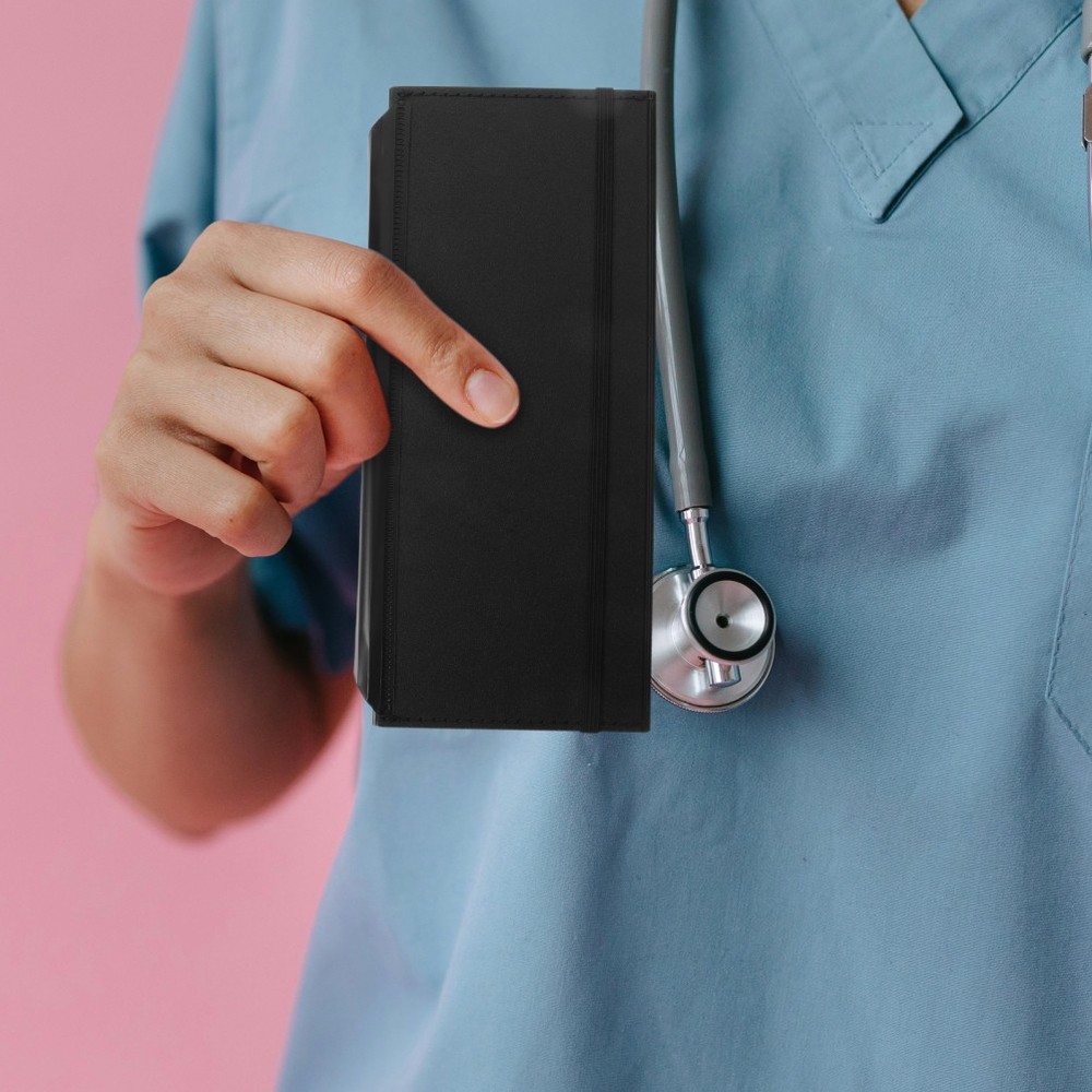 Nursing Binder Foldable Bedside Notes Clipboard Black Folding Clipboards