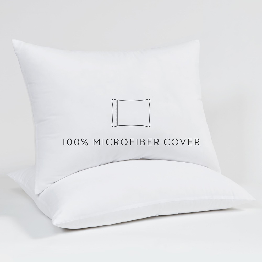 2-Pack Plush Bed Pillows Set Standard/Queen