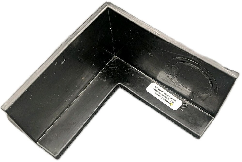 4.75" x 4.75" Corner Dock Bumper, Black