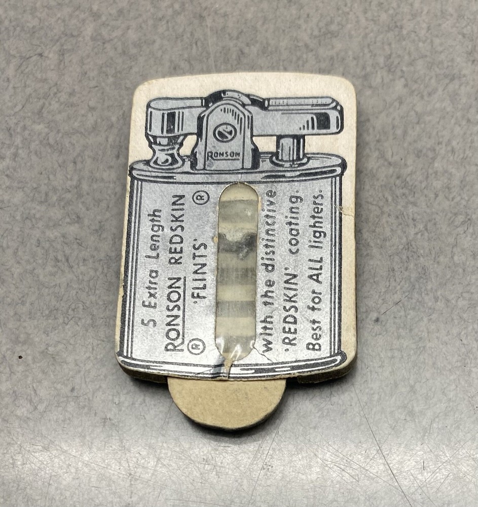 Vintage Ronson Redskin Five-Flinter Package Extra Length Flints Only 1 Left