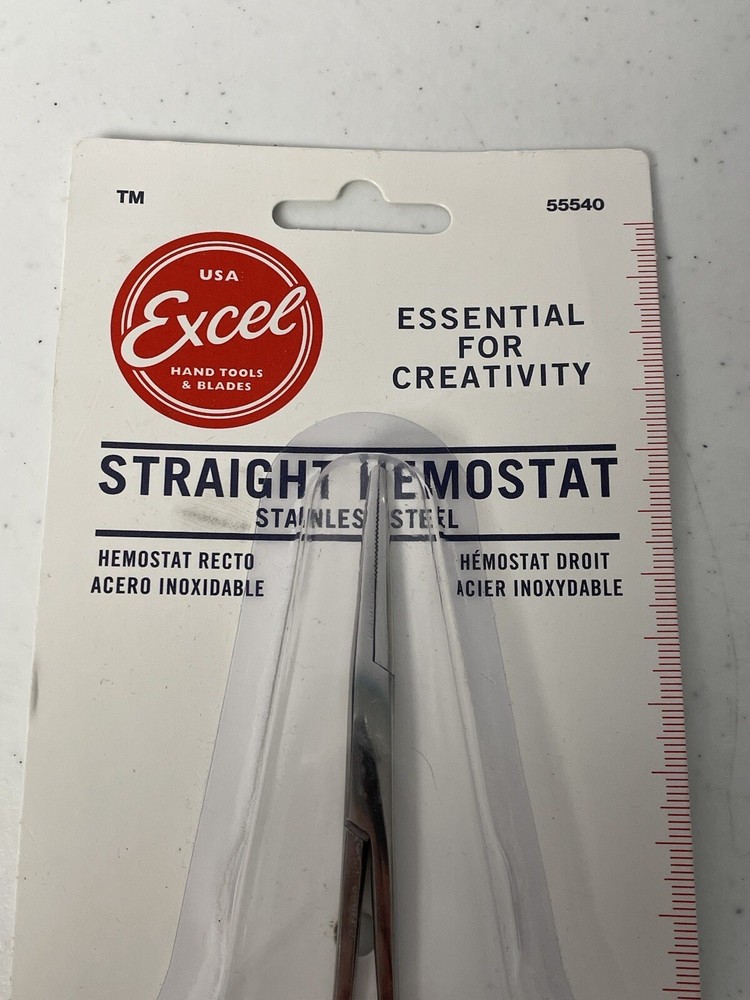 New Excel Soft Grip 5.5'' Essential Creativity Fishing Hemostat Recto Scissors