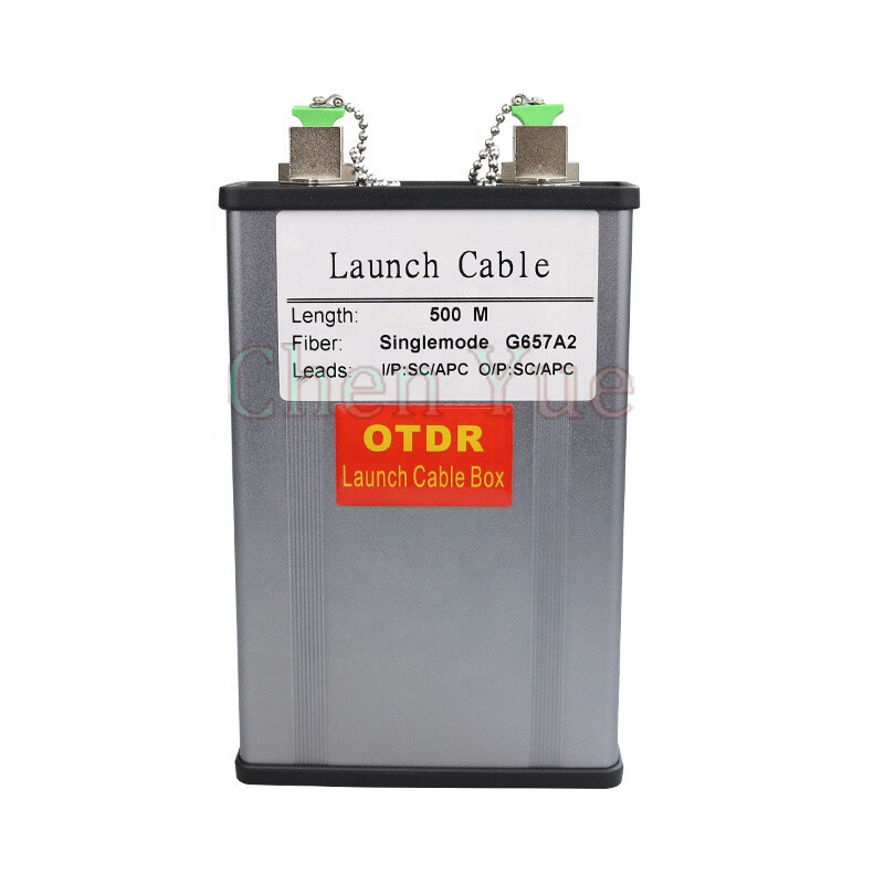 500M Optical Fiber OTDR Testing Launch Cable Box SC APC Connector Alloy Type