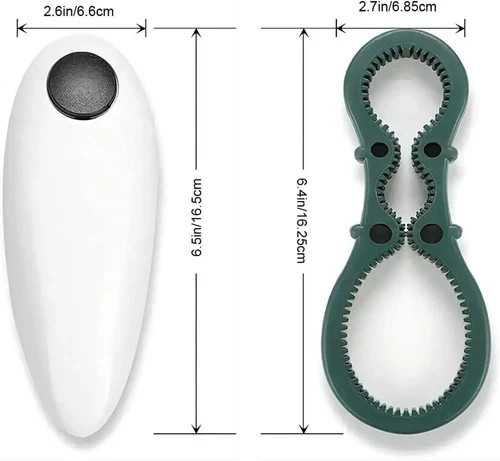 One Touch Electric Automatic Can Opener Smooth Edge Jar Bottle Kitchen Tool