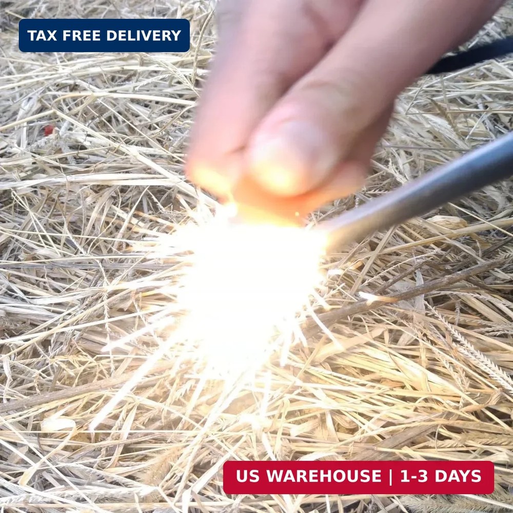 Survival Fire Starter, Ergonomically Designed Waterproof and Windproof Ferro Rod