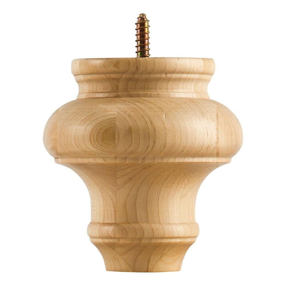 ONE- 4" x 4- Turned Transitional Bun Foot