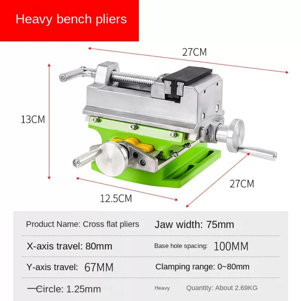 Multifunction Adjustable X-Y Axis Mini Precision Milling Machine Worktable
