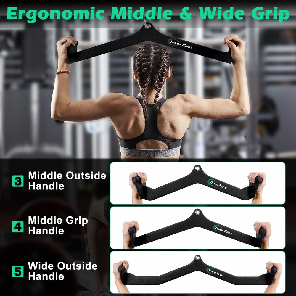 LAT Pulldown Attachments LAT Pull Down Bar Cable Machine Attachment Home Gym ...