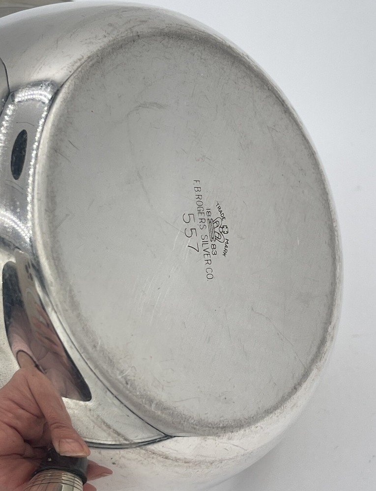 VINTAGE FB Rogers Silver Co Silverplate Warming Dish TOP SHAPE model 557