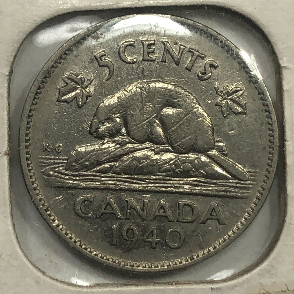 1940 Canada Five Cent Foreign Coin #1594