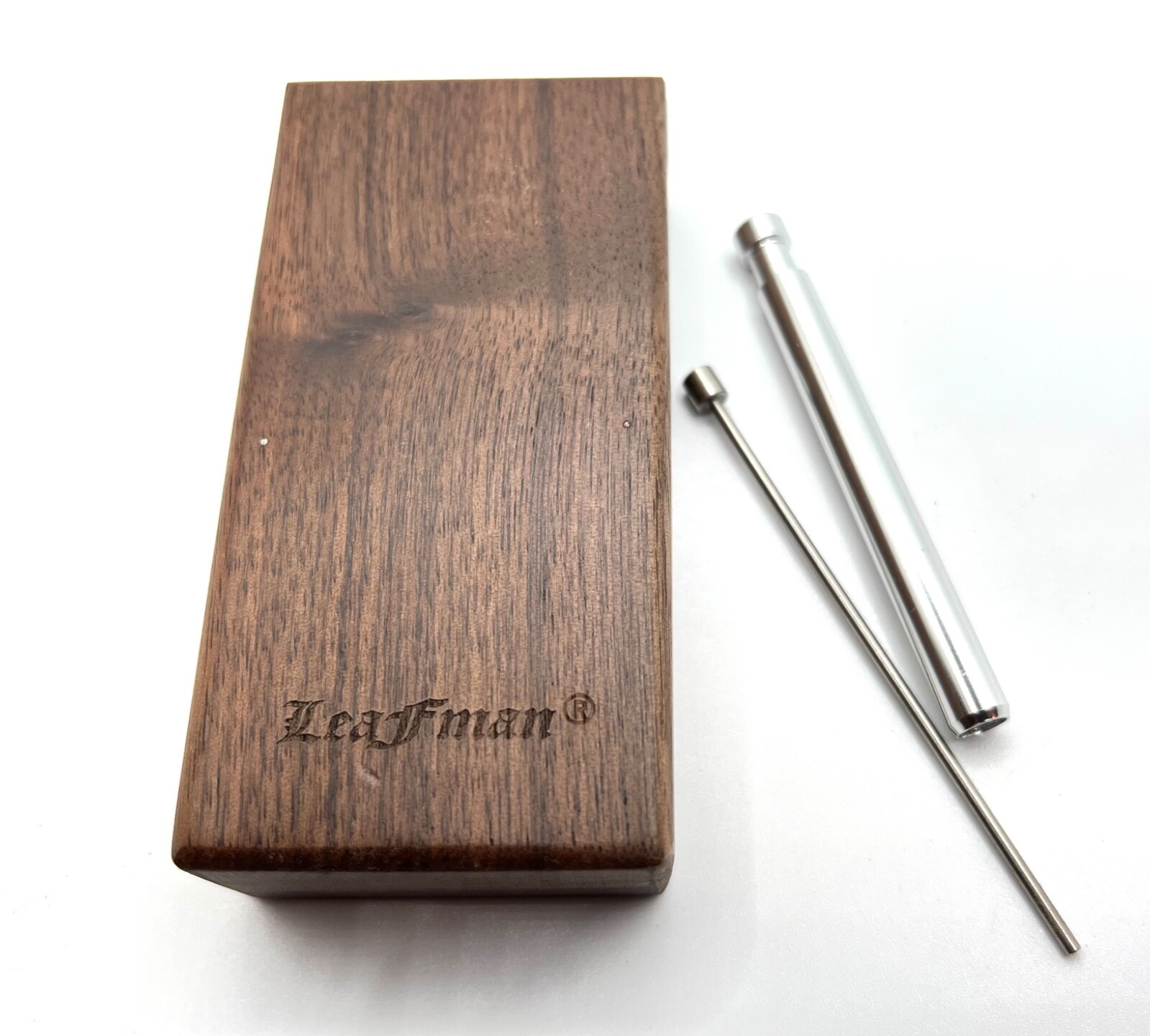 Wood Dugout (LEAFMAN) With Self Cleaning Pipe And Pipe Cleaner SAME DAY SHIP