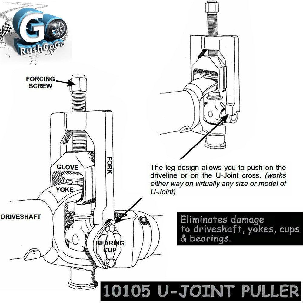 Heavy Duty 10105 Universal Joint Puller Press Removal U-Joint Tool Class 1-3