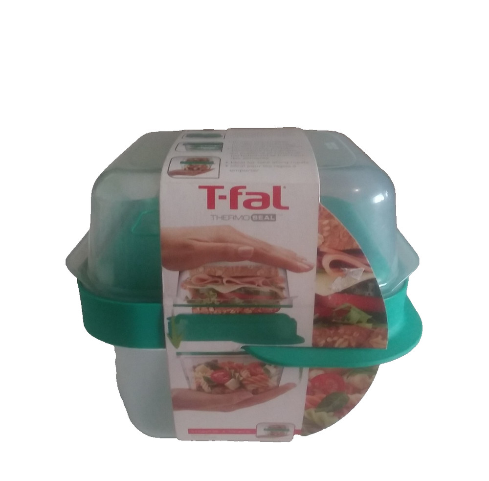 T-Fal Two Container Lunch Set Green Trim