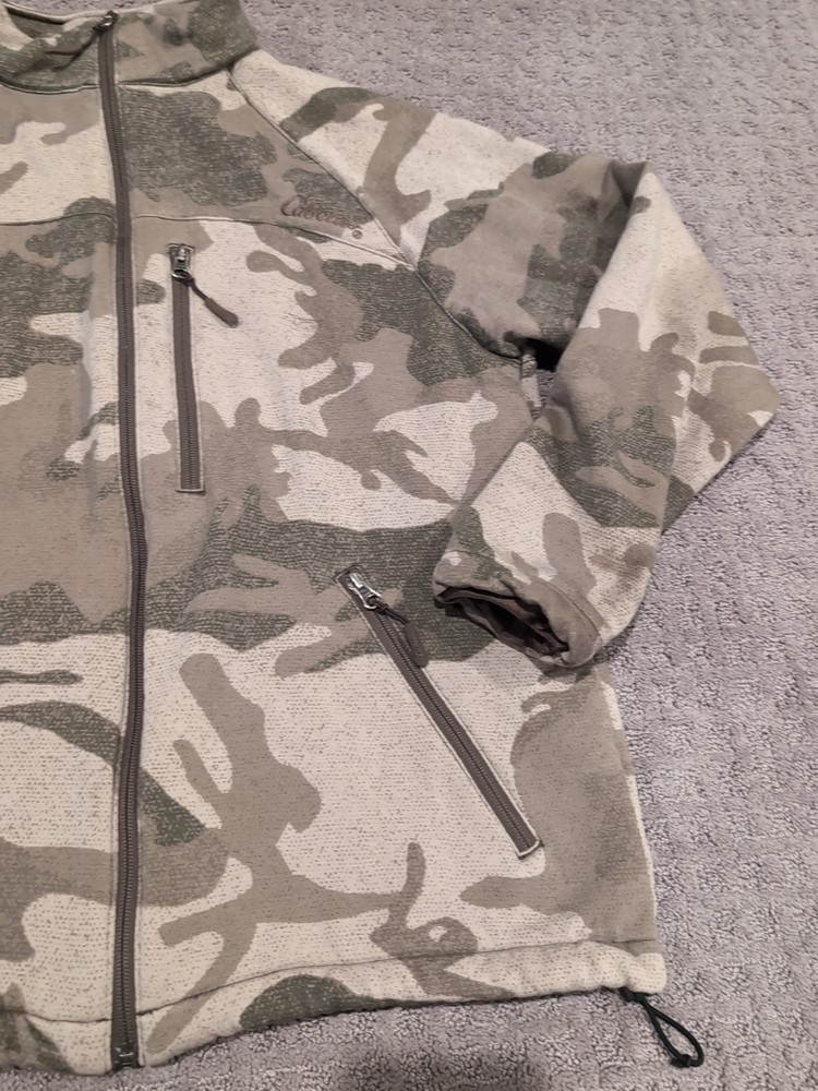Cabelas Outfitter Camo Merino Wool Jacket Medium Excellent!