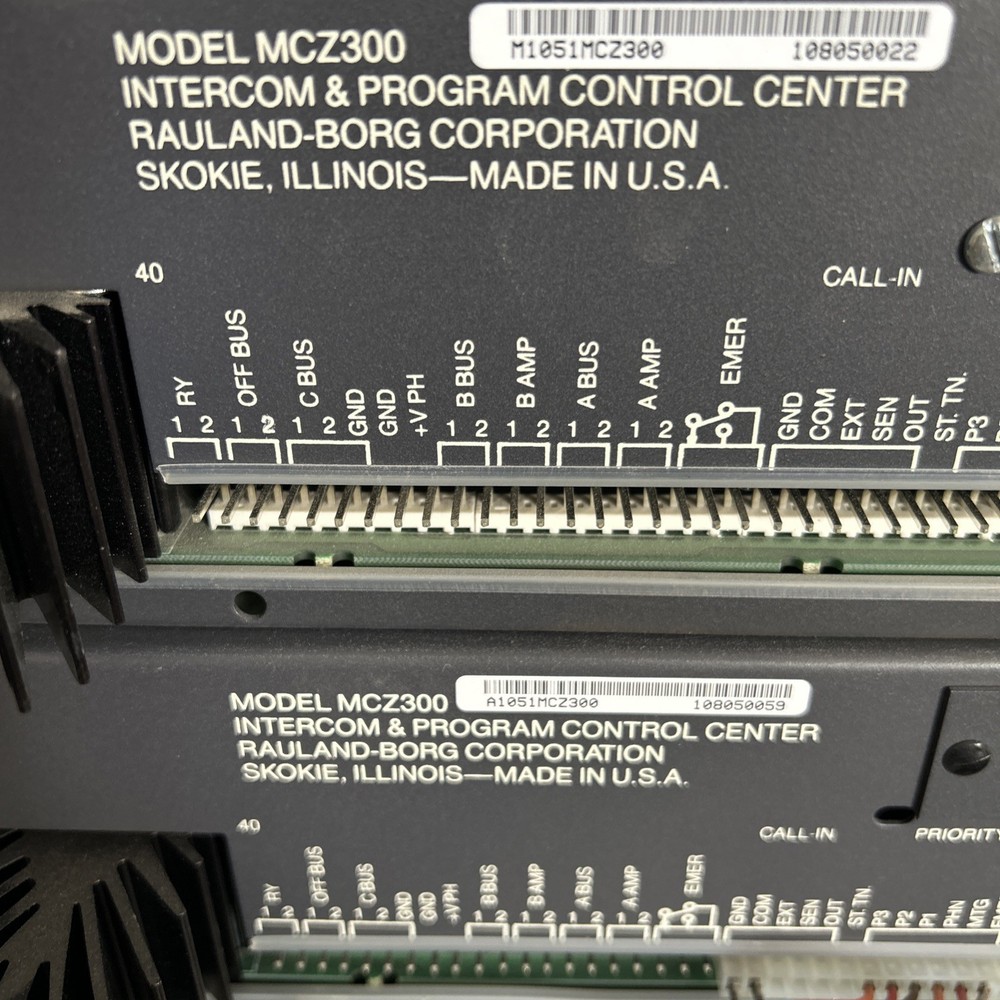 Rauland Borg MCZ300 Intercom & Program Control Center READ