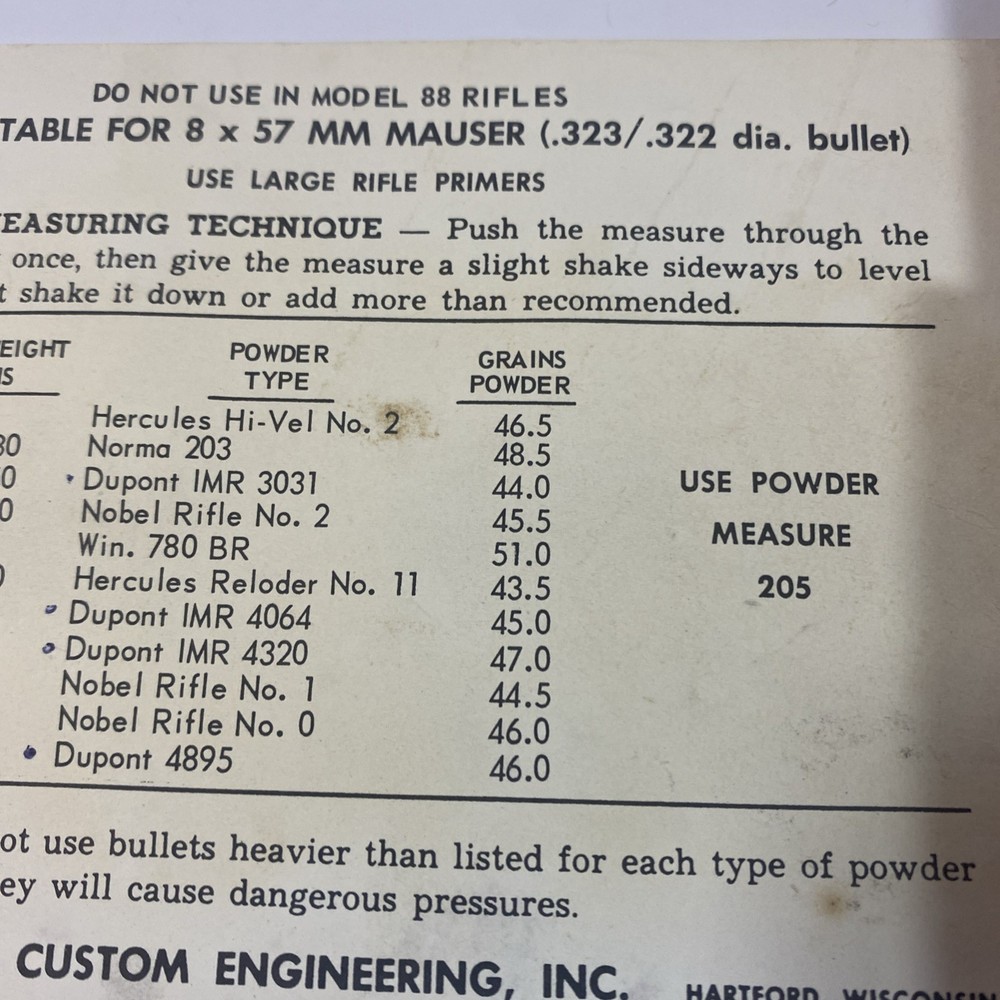 Lee Loader 8X57 Mauser Reloading Kit Set 8MM