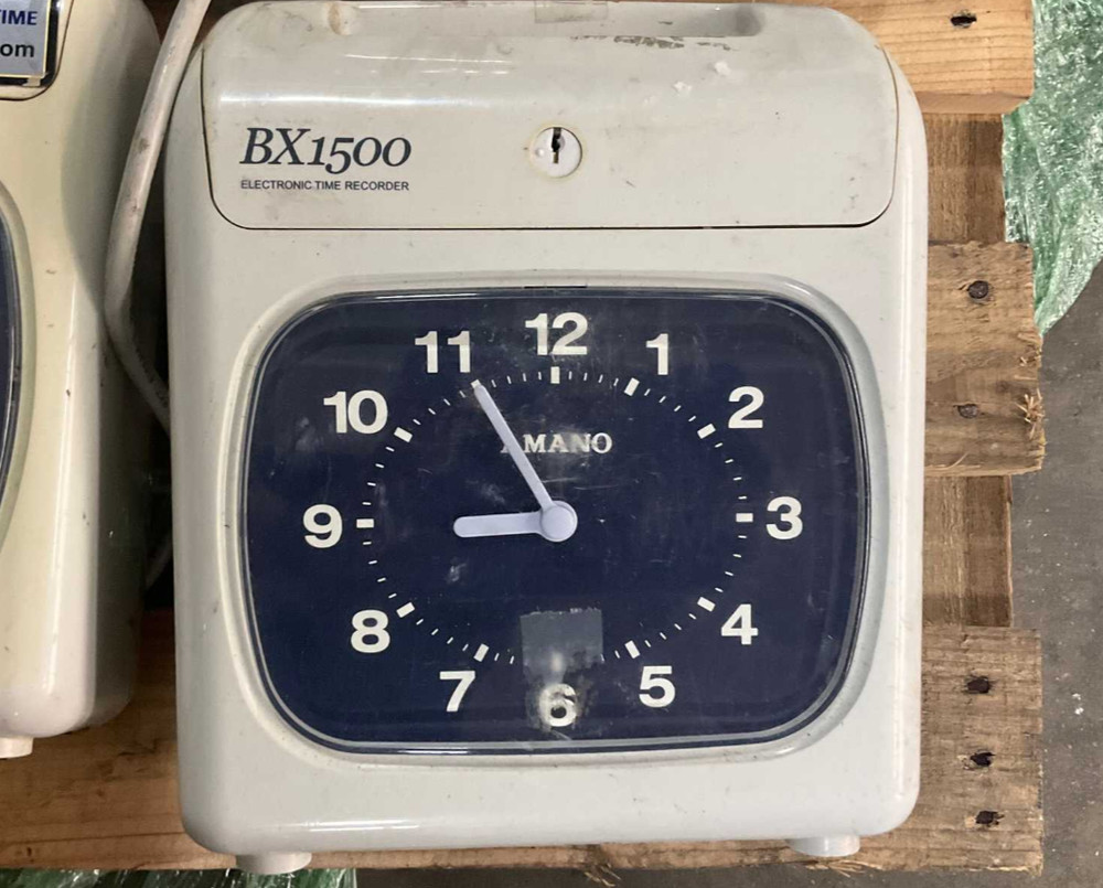 Amano Bx-1500 Time Recorder Electronic Dot Matrix