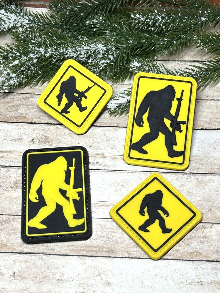 Bigfoot PVC Patch - Tactical Morale Patch - Sasquatch Gun AR15 Patch - Hook Back
