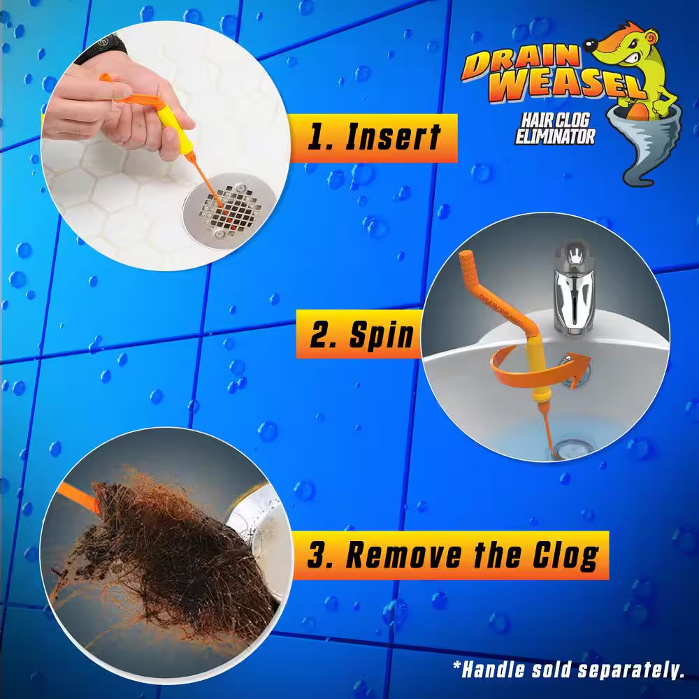 Drain Weasel Refill for Drain Cleaning (12-Pack)