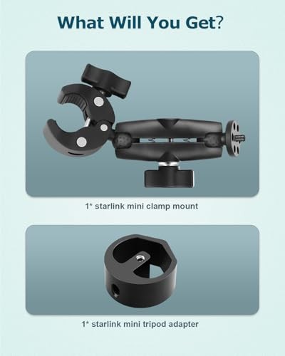 2025 Starlink Mini Clamp Mount Adjustable for Pole Mount