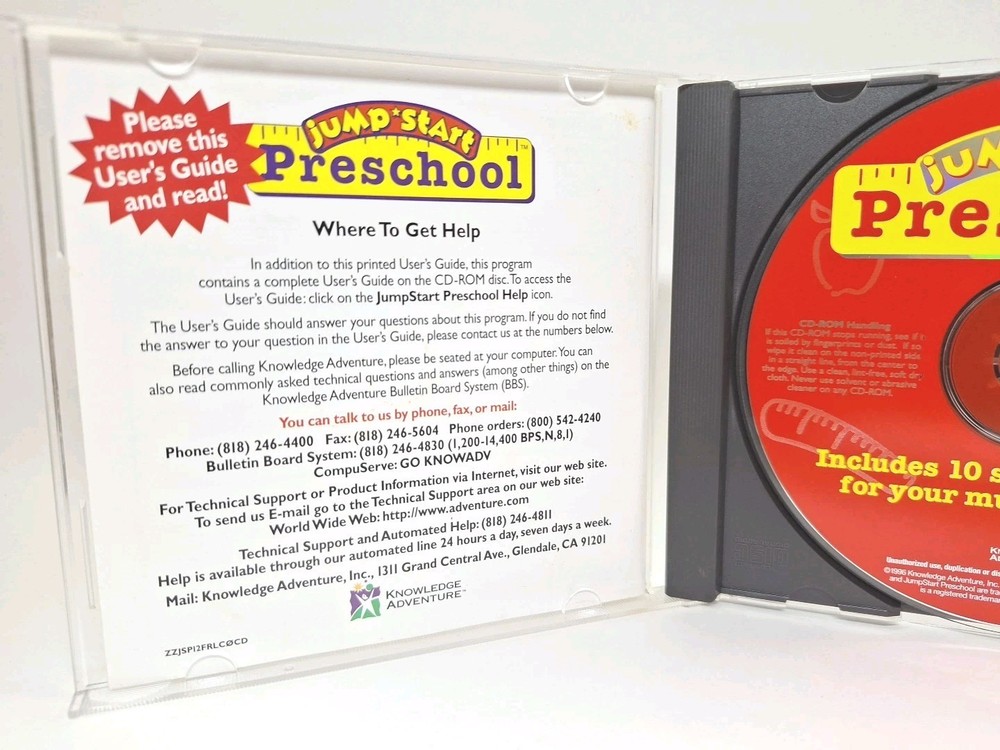 Jump Start Preschool Users Guide [CD-ROM]
