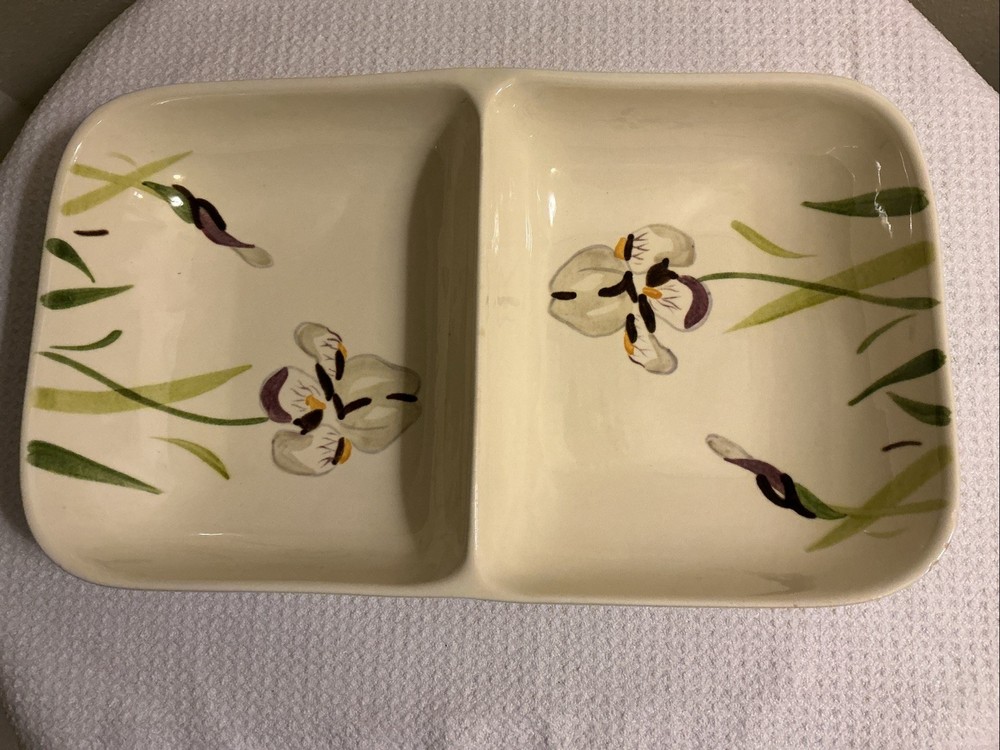 Vtg. Redwing Iris Divided Vegetable Tray