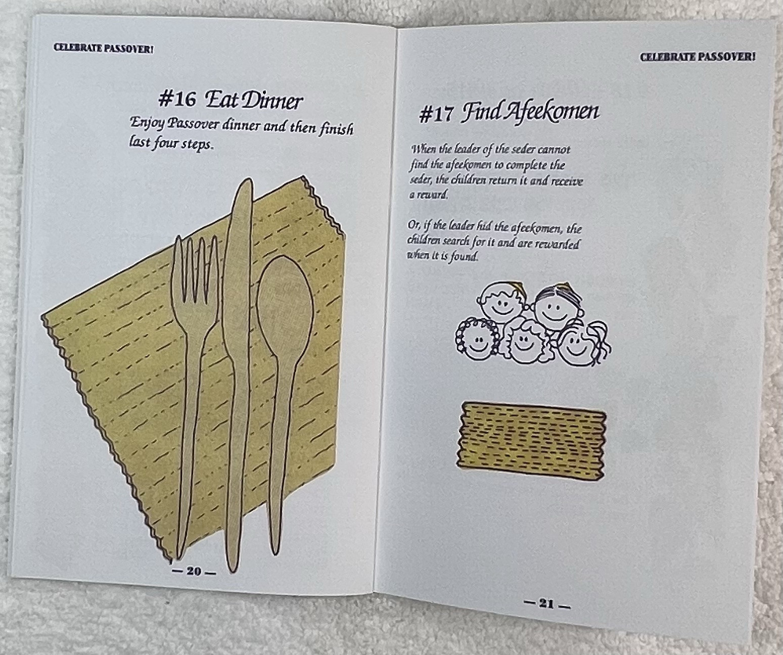 A Family Seder in 20 EASY Steps! Haggadah f/ Passover in a modern way-Lot of 10
