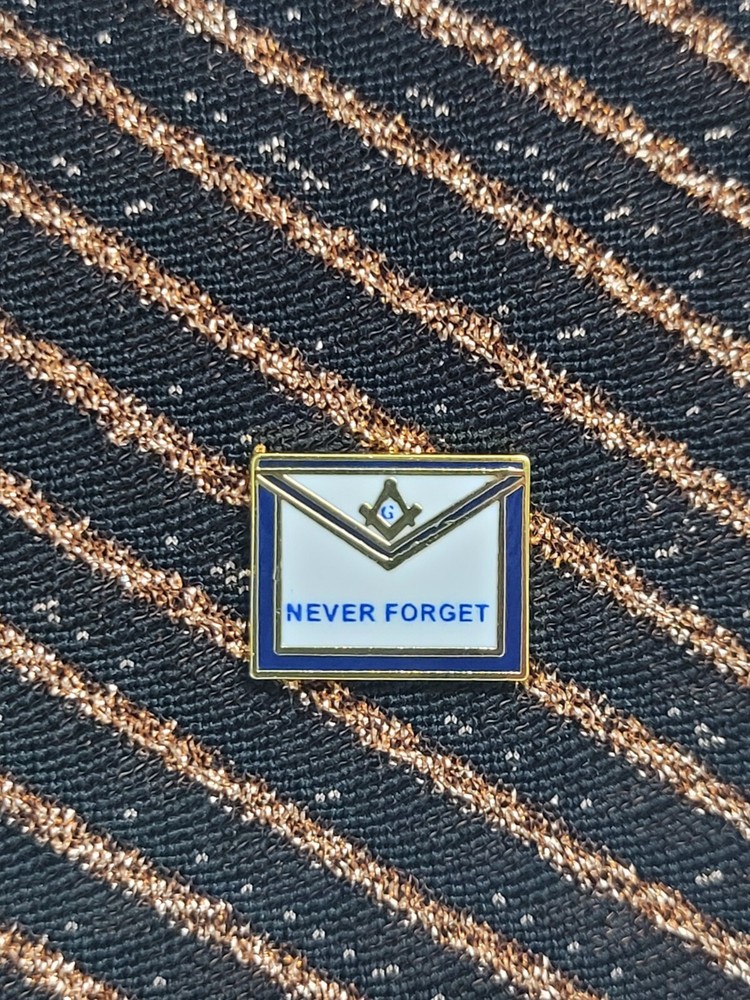 Masonic Never Forget Apron Lapel Pin