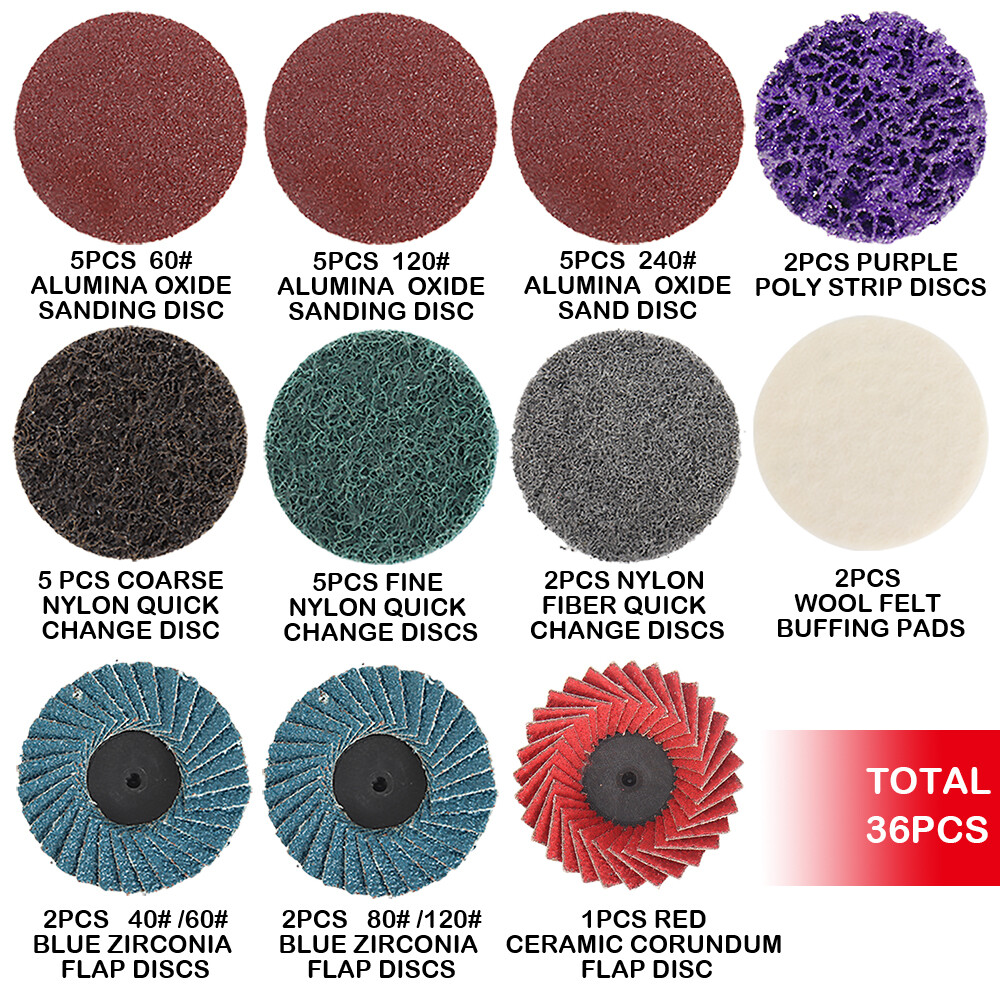 Mini Orbital Sander Grinder Polisher Kit, 2" Air Right Angle Surface Prep Tools