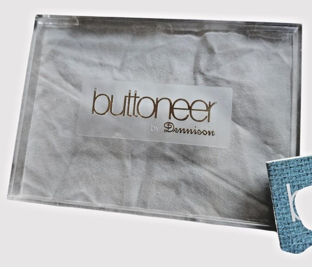 Button Attacher Kit By Dennison - Complete Set With Instructions & Storage Box