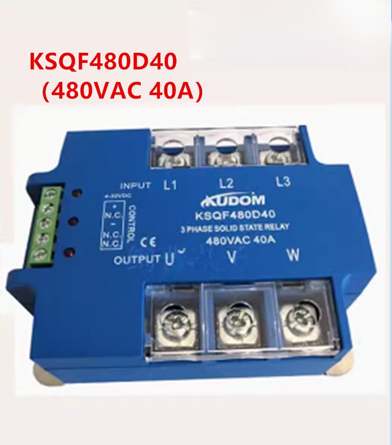 1pcs KUDOM solid-state relay three-phase AC KSQF480D40 （480VAC 40A）