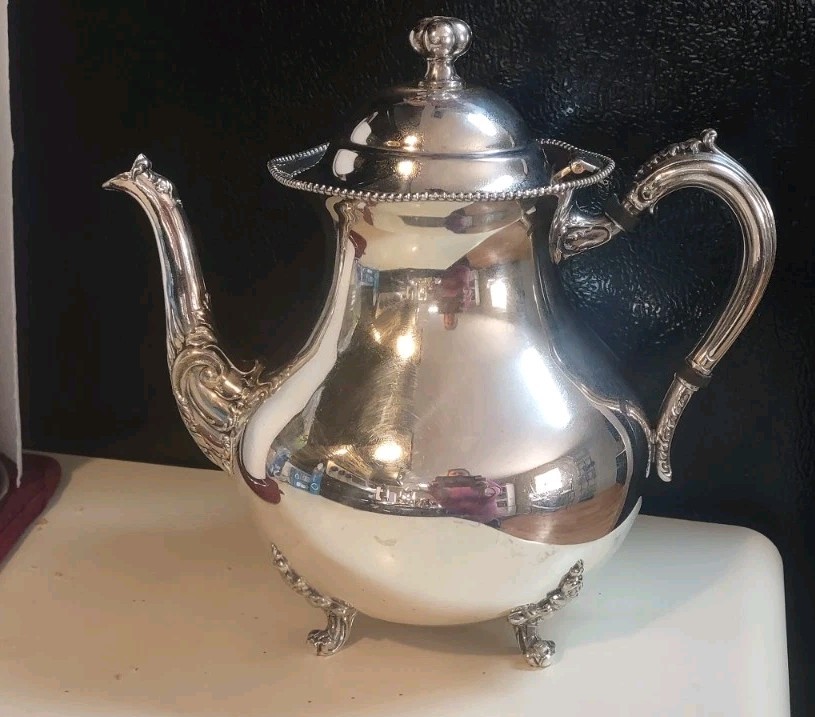 SHEETS R.S CO 1875/1400 Series Silver-Plate Coffee, Tea, Sugar Bowl, Creamer Set