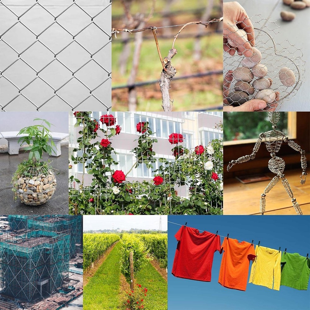 19 Gauge Galvanized Solid Wire,98ft Hobby Wire,Multi-Purpose...